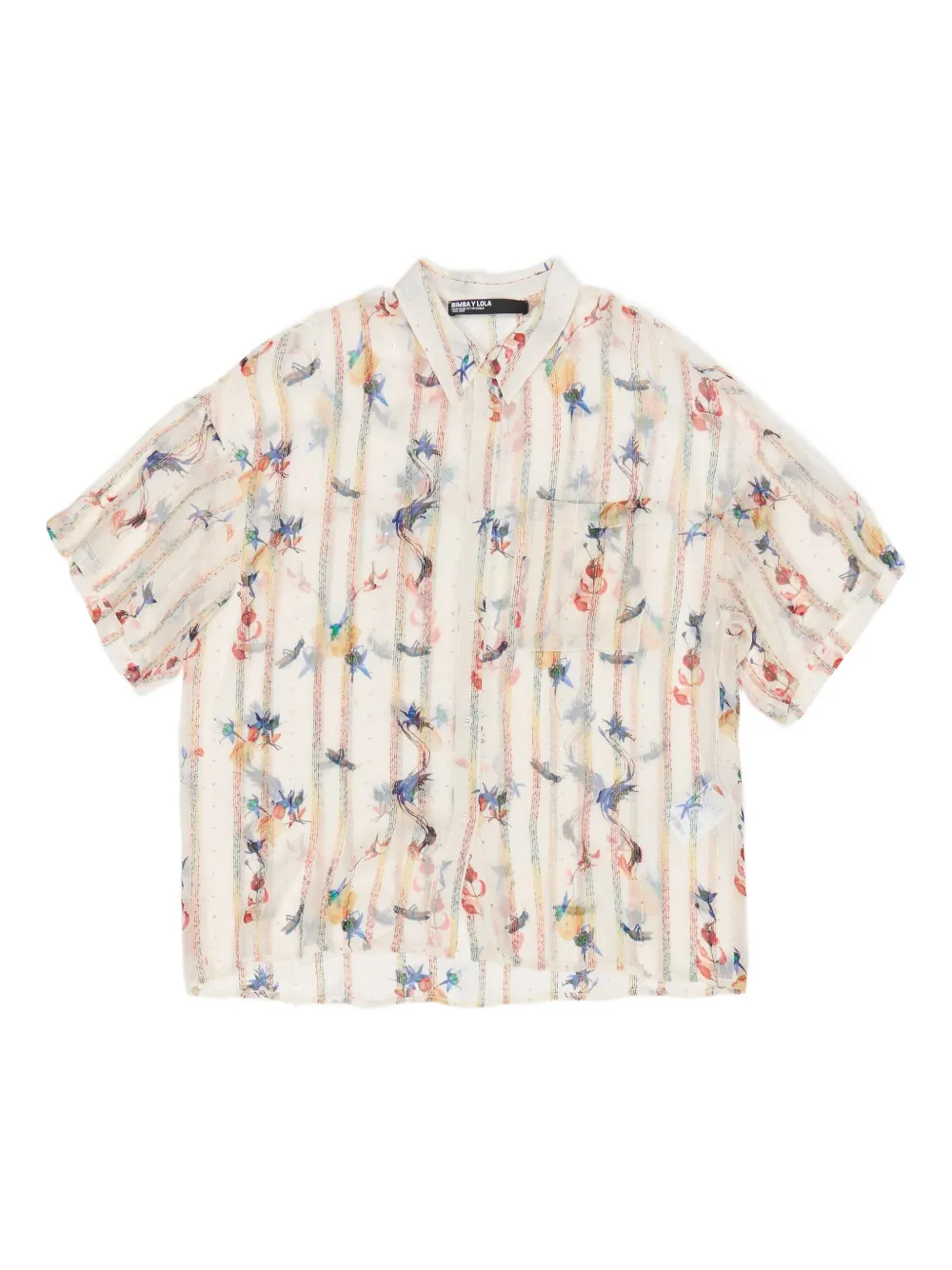 Bimba Y Lola Floral-print Shirt In Neutral