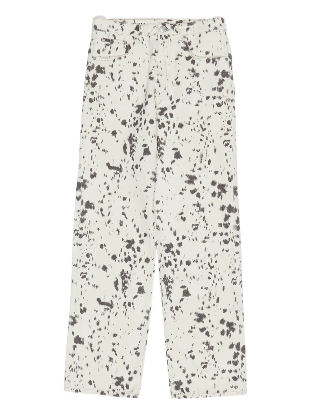 Bimba Y Lola Spotted Straight-leg Jeans In White
