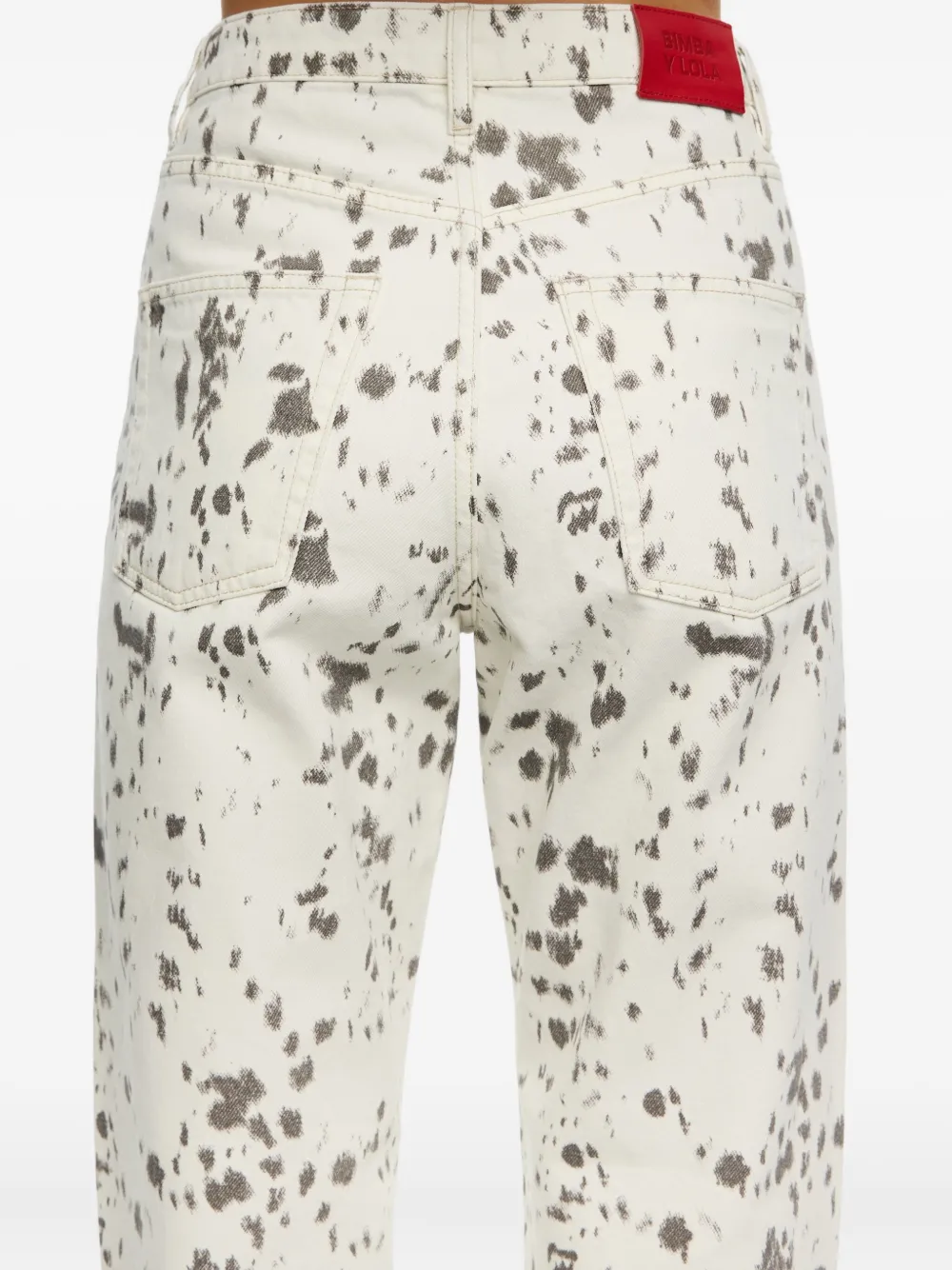 Bimba y Lola Straight jeans met stippen Wit