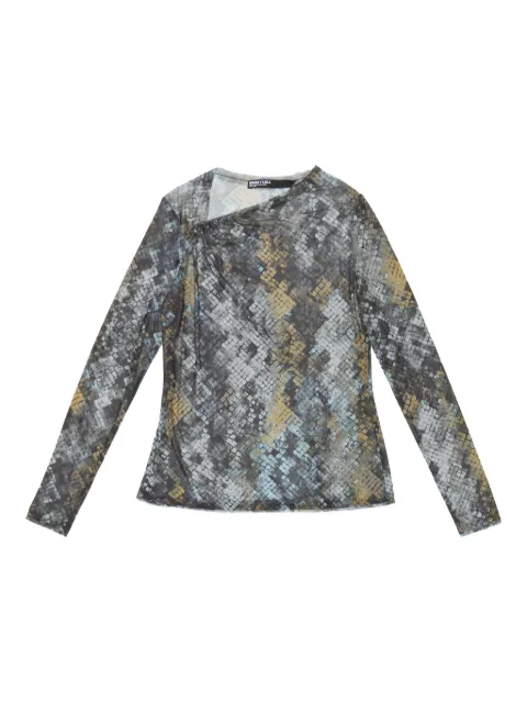 Bimba y Lola snake-print asymmetric top