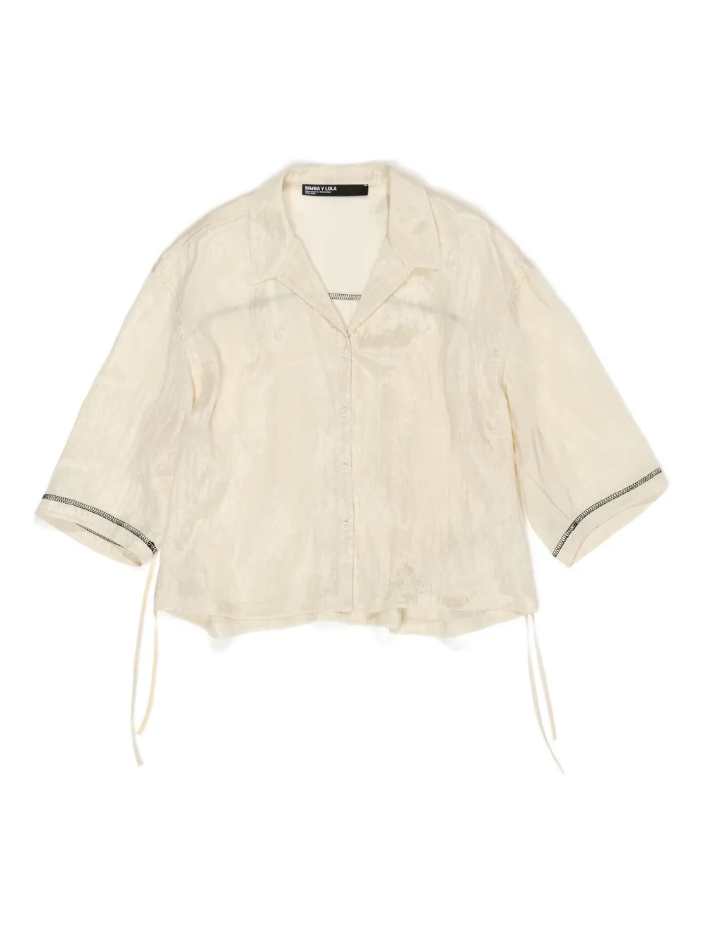 Bimba Y Lola Drawstring-detail Shirt In Neutral