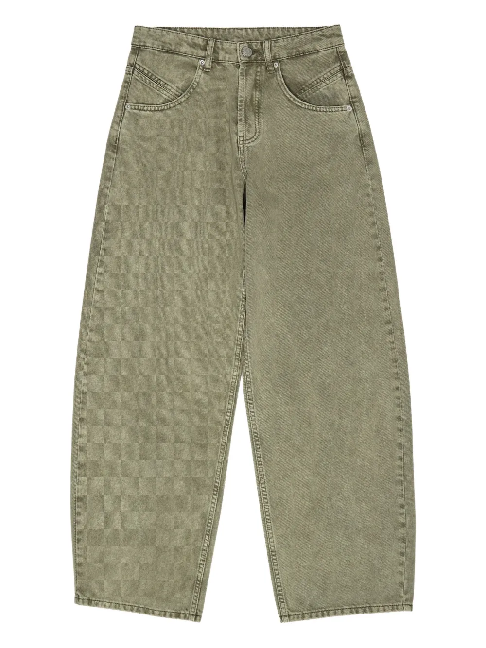 Bimba Y Lola Pocket-detail Wide-leg Jeans In Green
