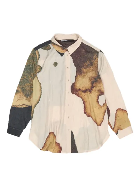 Bimba y Lola abstract-print crinkled shirt