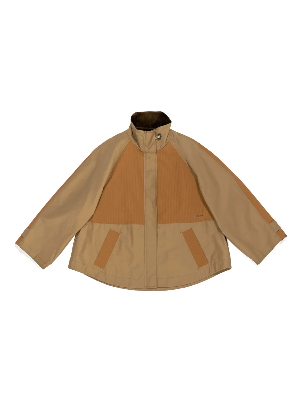 Bimba Y Lola Corduroy-collar Zip-up Jacket In Brown