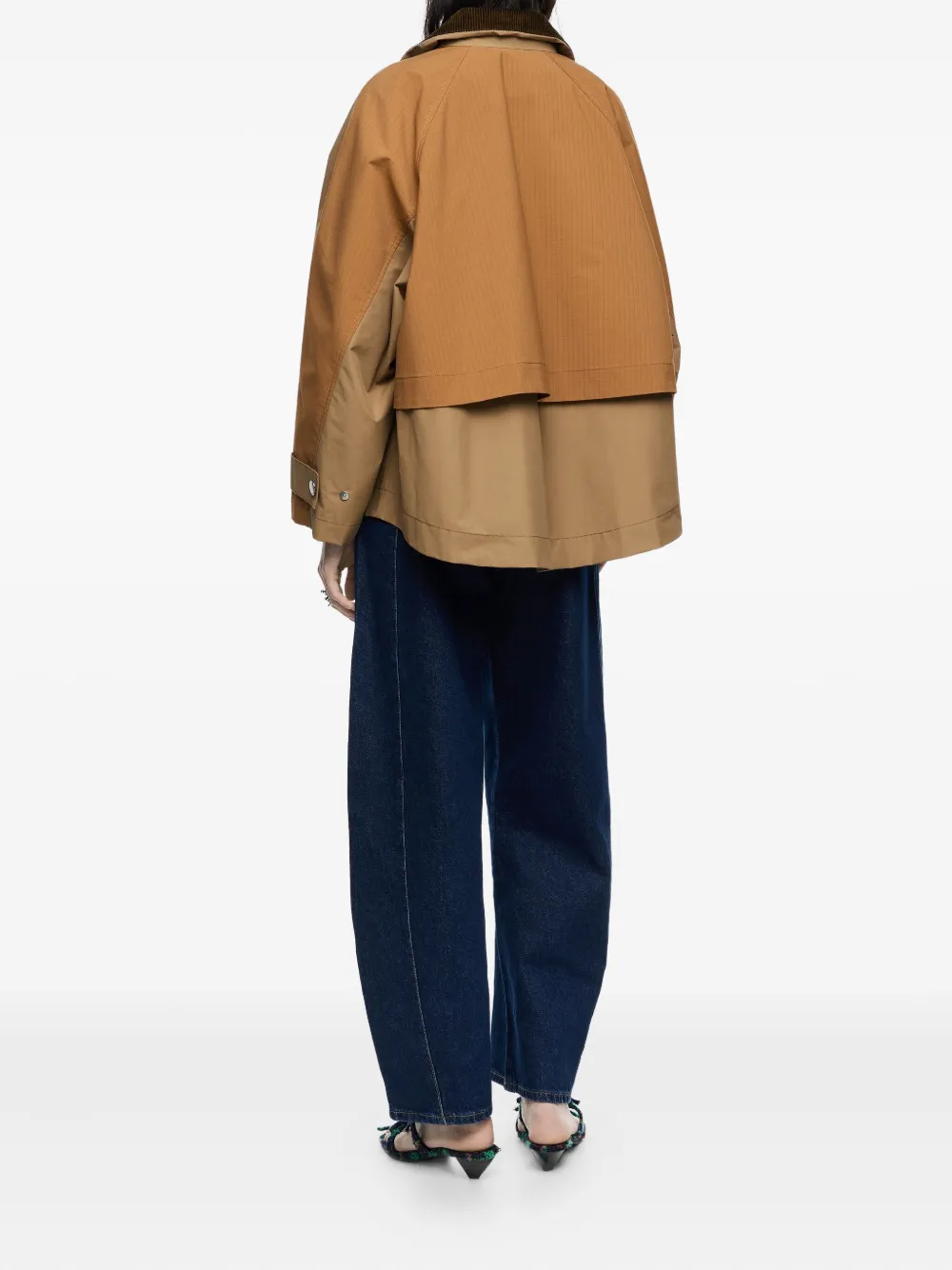 Bimba Y Lola Corduroy-collar Zip-up Jacket In Brown