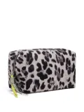 Bimba y Lola leopard-print zip make-up bag - Grey