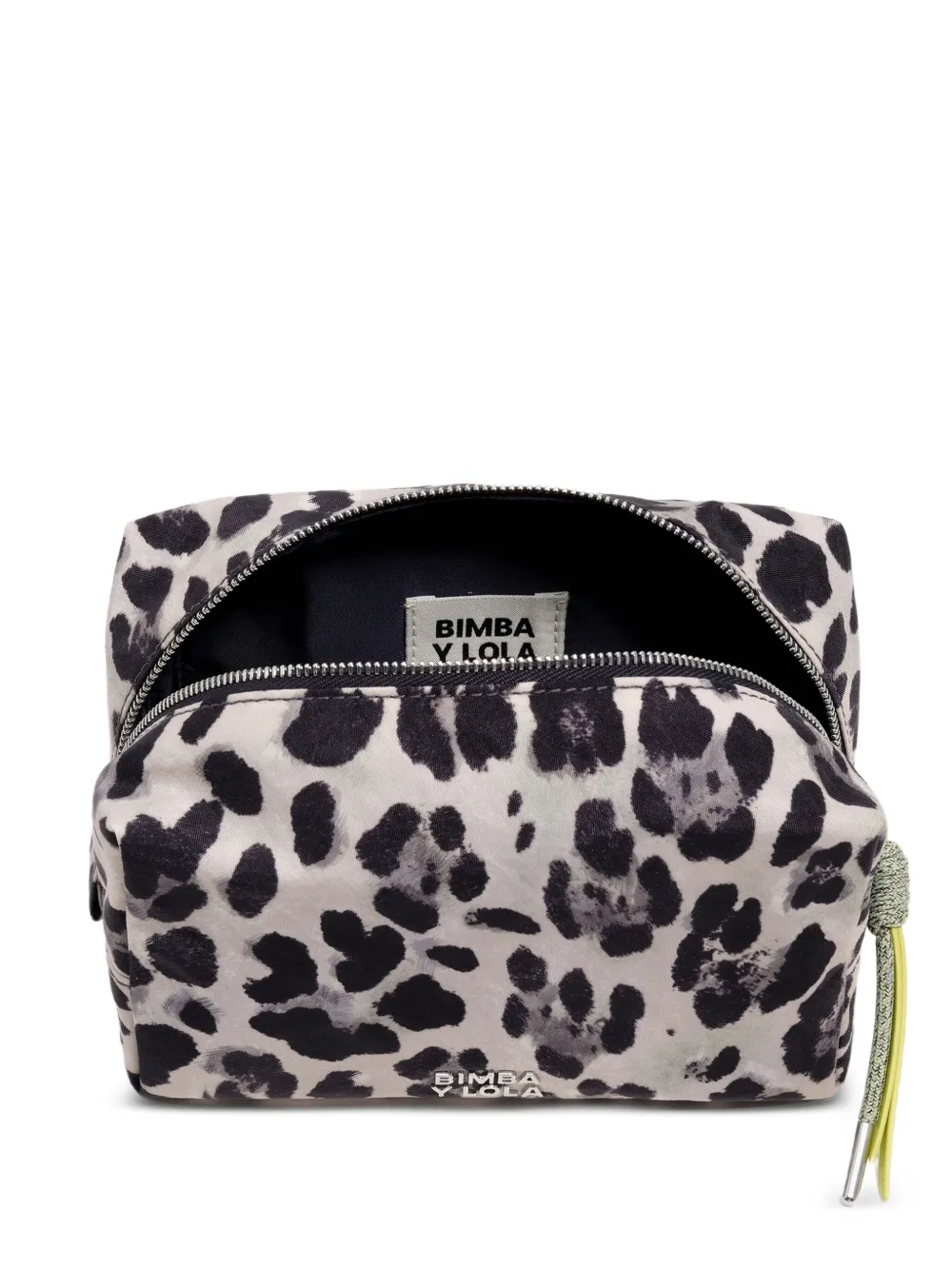 Bimba y Lola Make-up tas met luipaardprint en rits Grijs