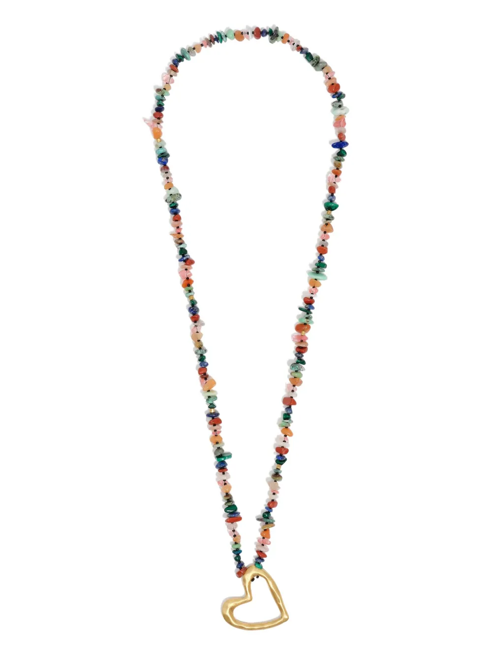 Bimba Y Lola Beaded Heart-charm Necklace In Multi