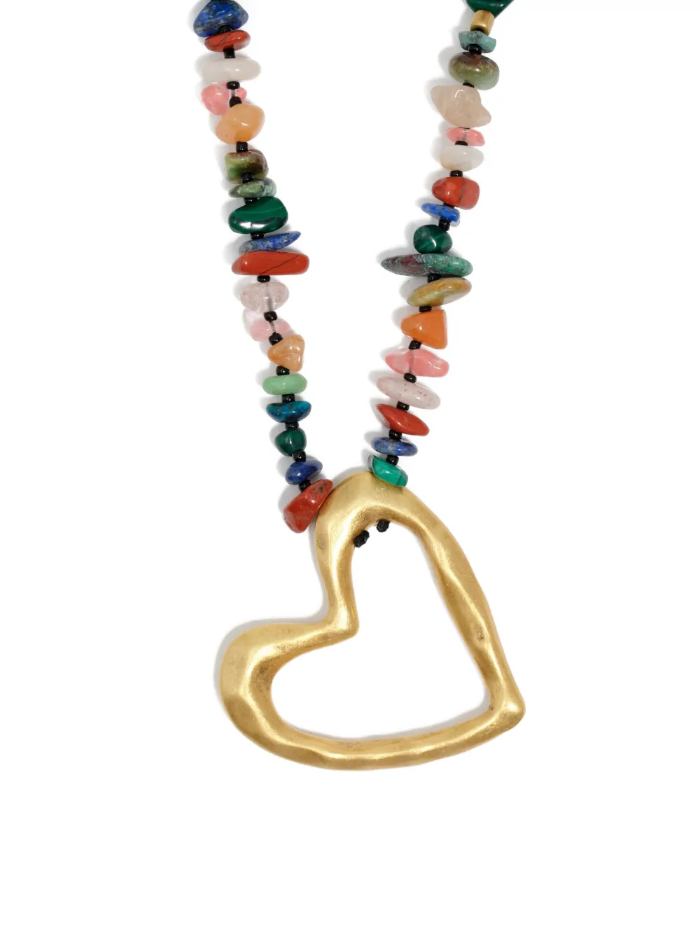 Bimba Y Lola Beaded Heart-charm Necklace In Multi