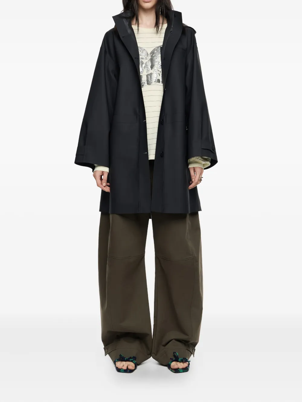 Bimba y Lola hooded button-fastening raincoat | Trench Coats & Raincoats | Image 2