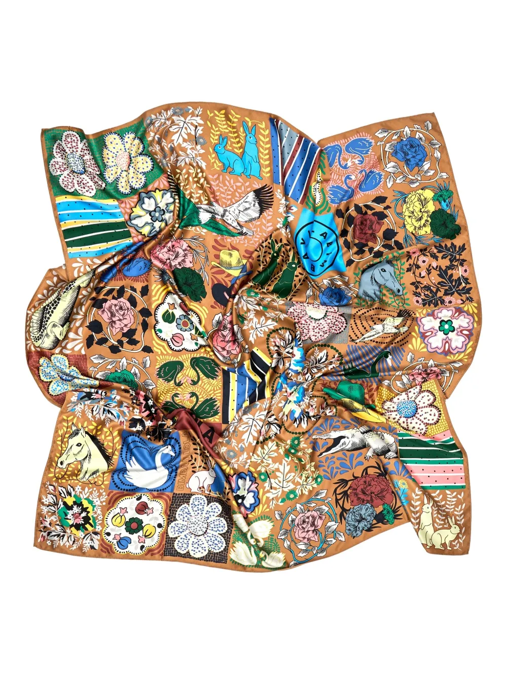 Bimba y Lola patchwork animal print scarf | Image 2