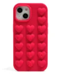 Bimba y Lola heart-embellished phone case - Red