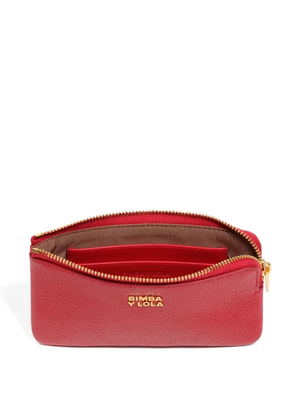 Bimba y Lola Monedero De Piel Con Cremallera Rojo FARFETCH ES