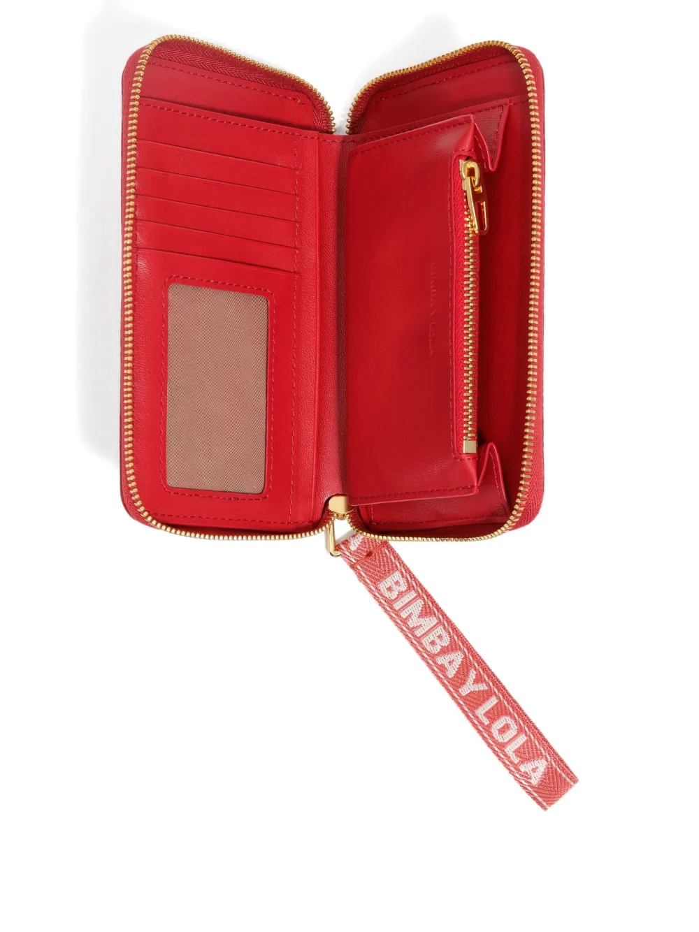 Bimba Y Lola Zip-around Leather Wallet In Red