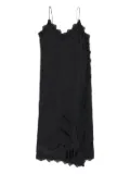 Bimba y Lola lace-trimmed slip midi dress - Black
