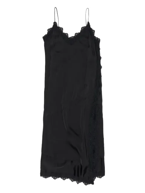 Bimba y Lola lace-trimmed slip midi dress