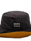 Bimba y Lola logo-patch corduroy-trimmed bucket hat - Black