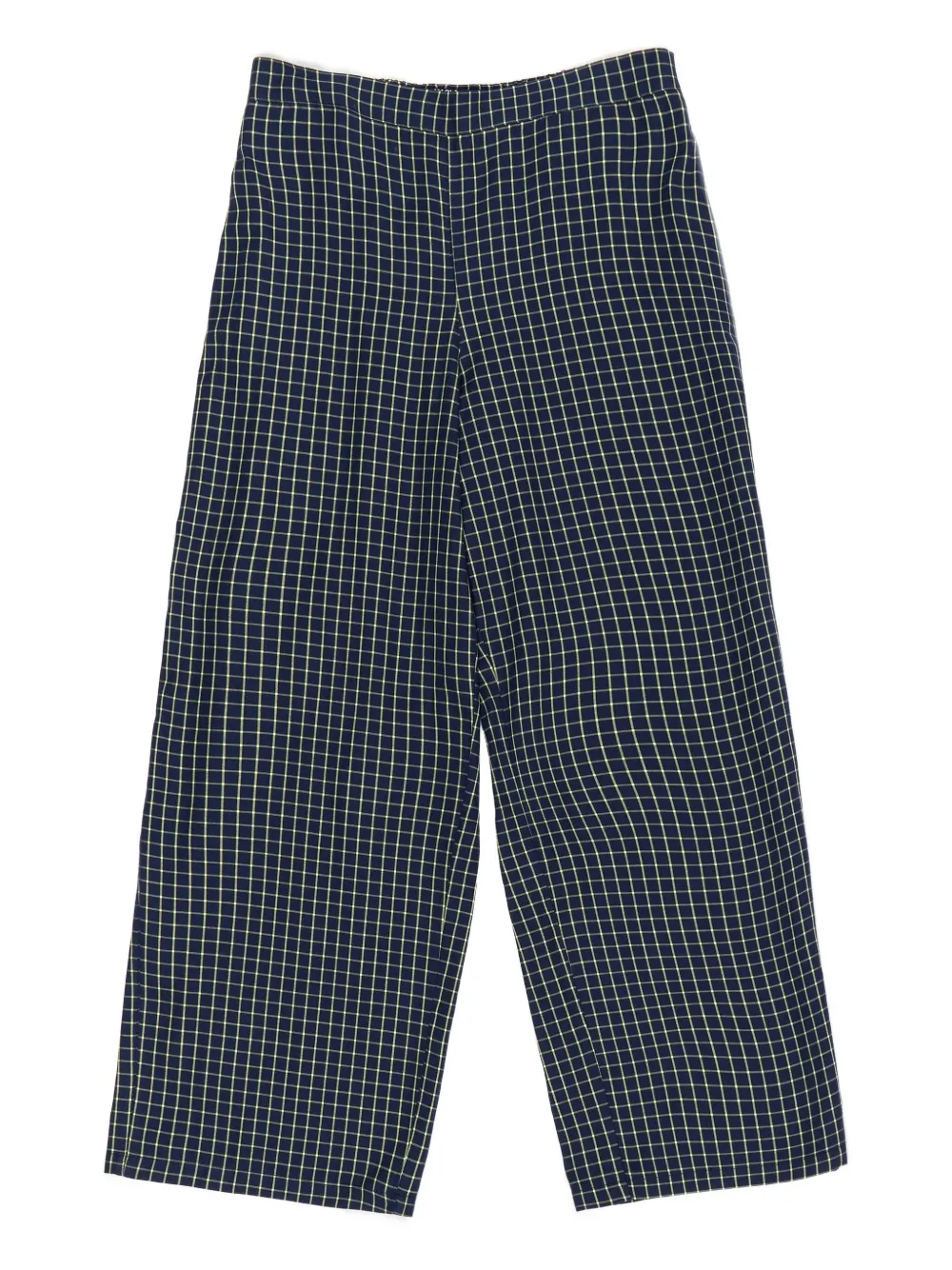 Bimba Y Lola Gingham-check Straight Trousers In Blue
