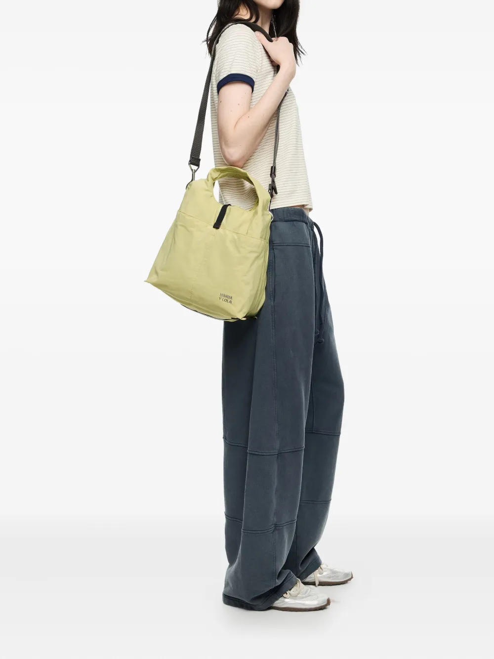 Bimba Y Lola Drawstring Tote Bag In Green