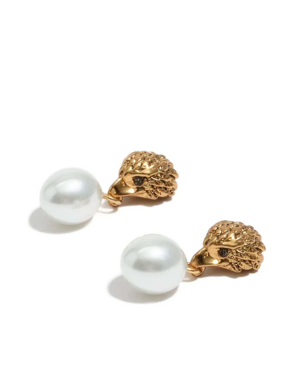 Bimba Y Lola Eagle-head Drop Earrings In White