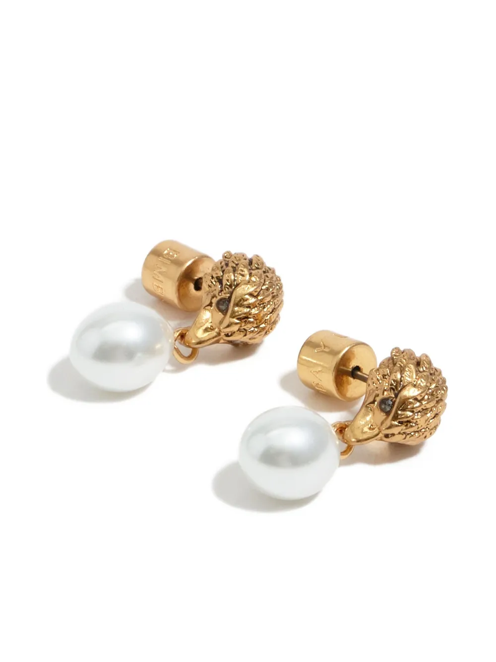 Bimba Y Lola Eagle-head Drop Earrings In White