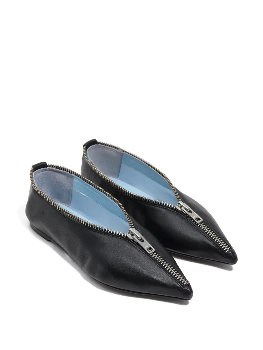 Bimba y Lola pointed-toe flat pumps Black