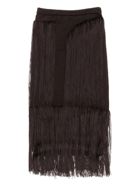 Bimba y Lola fringe layered skirt