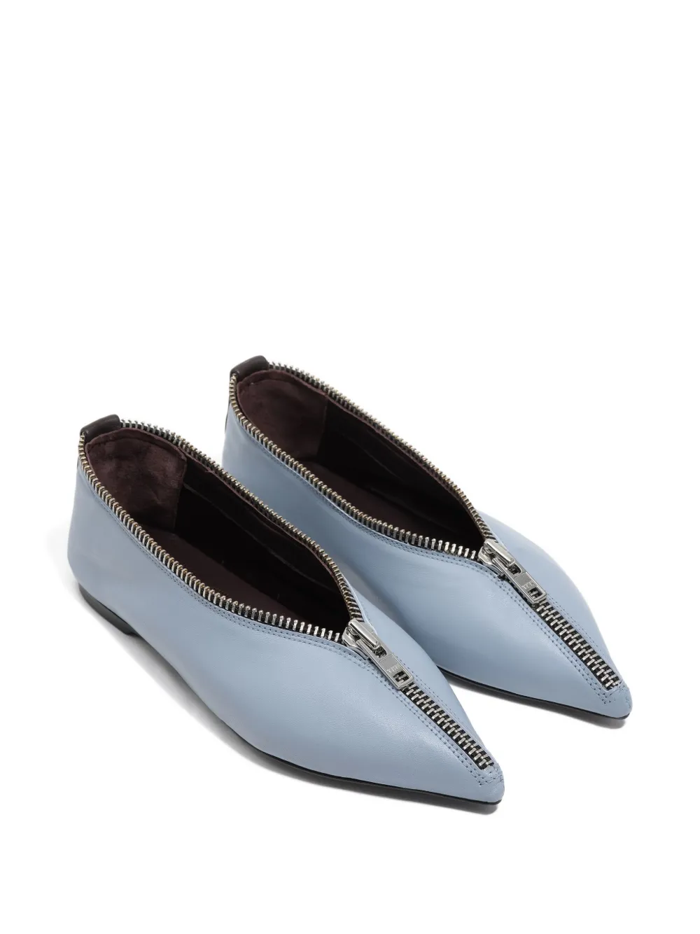 Bimba Y Lola Pointed-toe Flat Pumps In Blue