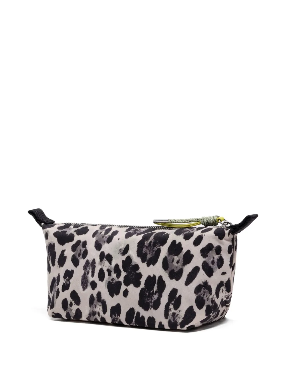 Bimba Y Lola Leopard-print Zipped Make Up Bag In Gray