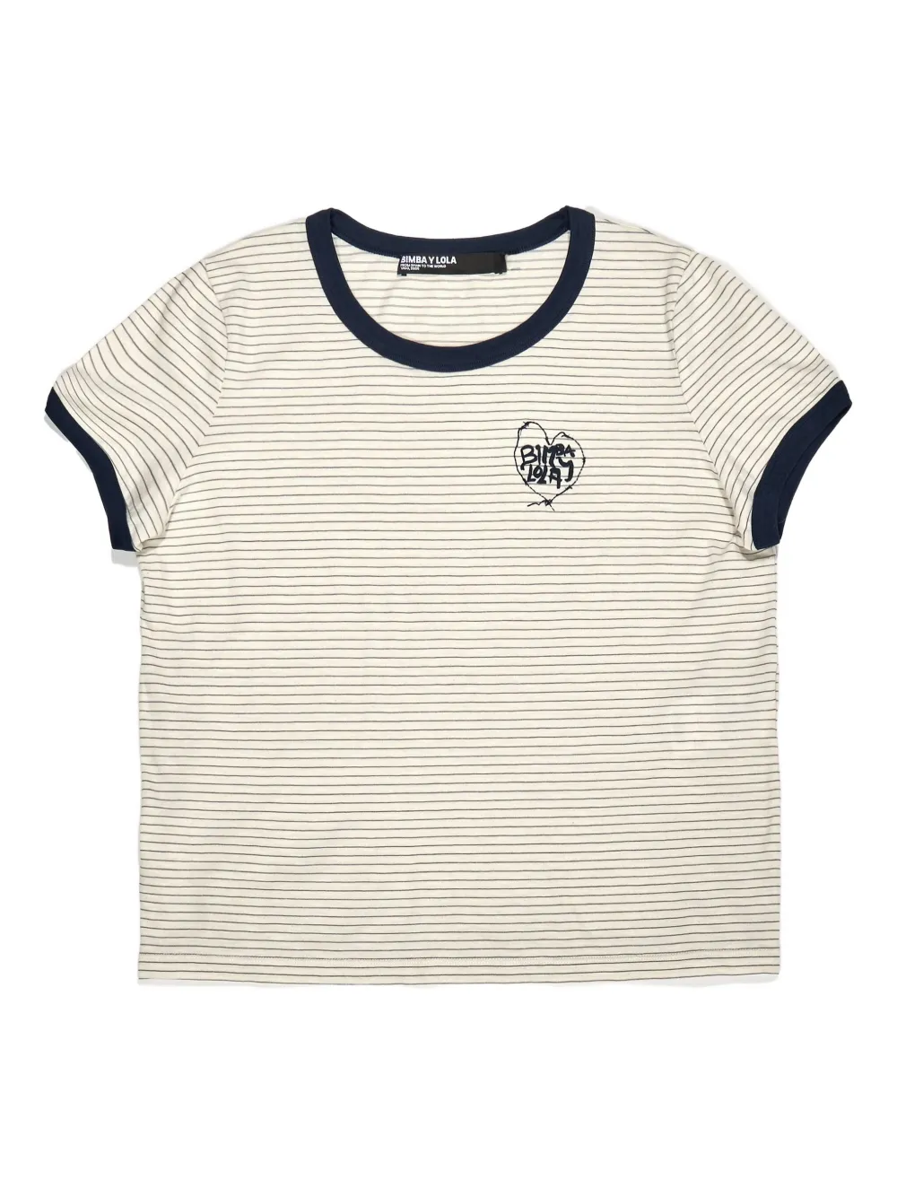 Bimba Y Lola Striped T-shirt In White