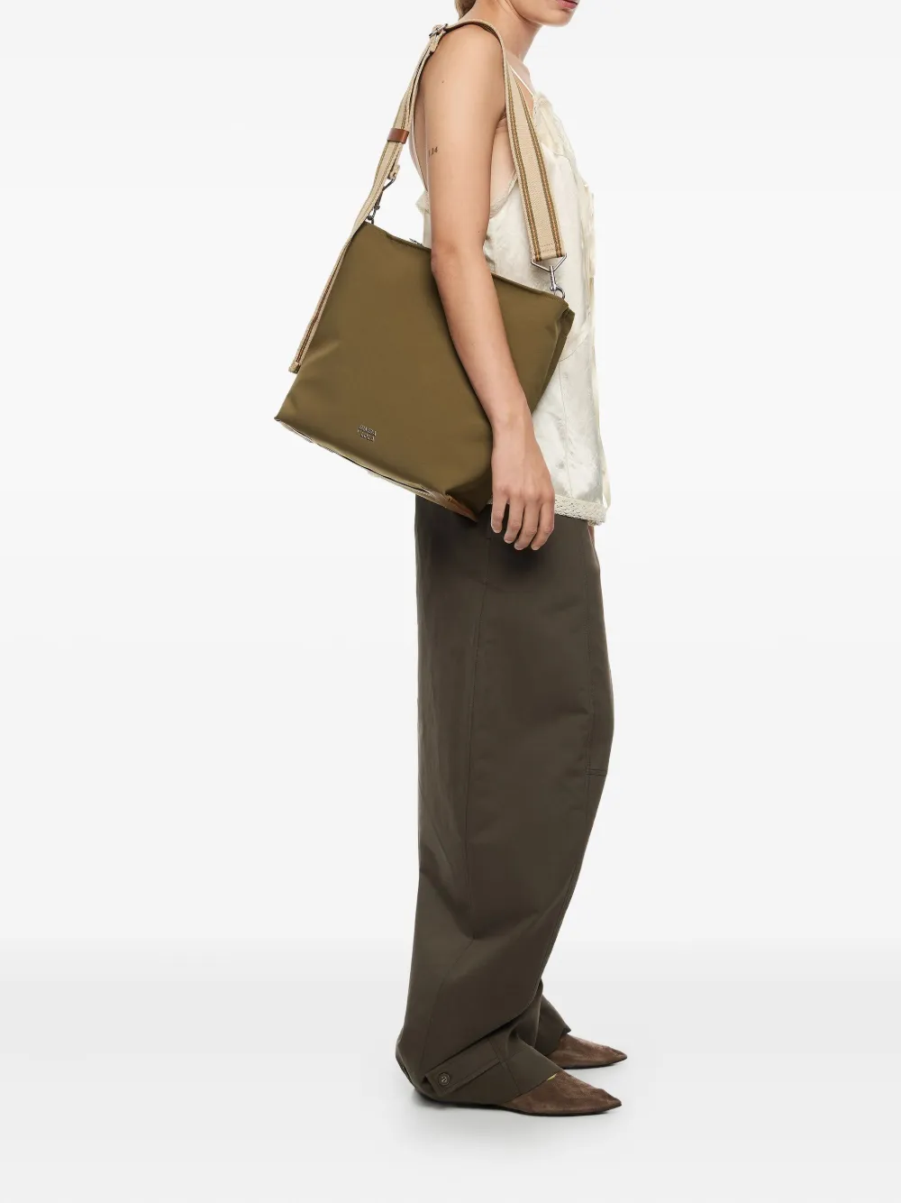 Bimba Y Lola Large Carlino Cross Body Bag In Brown