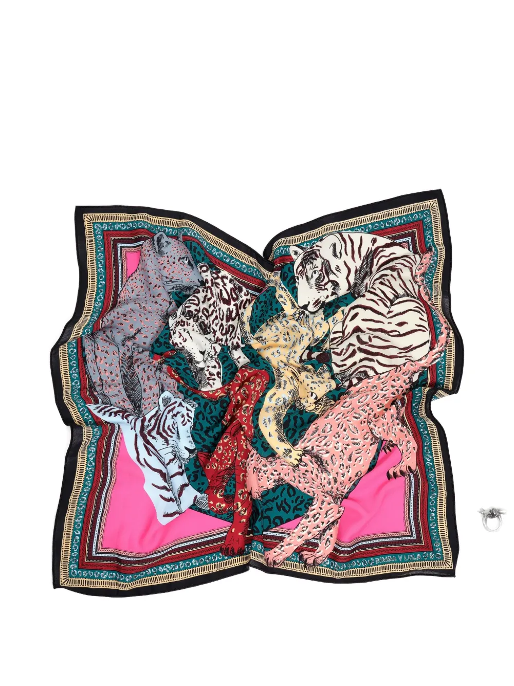 Bimba Y Lola Animal-print Keyring In Multi