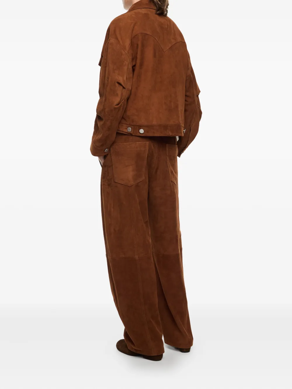 Bimba Y Lola Suede Panel Trousers In Brown