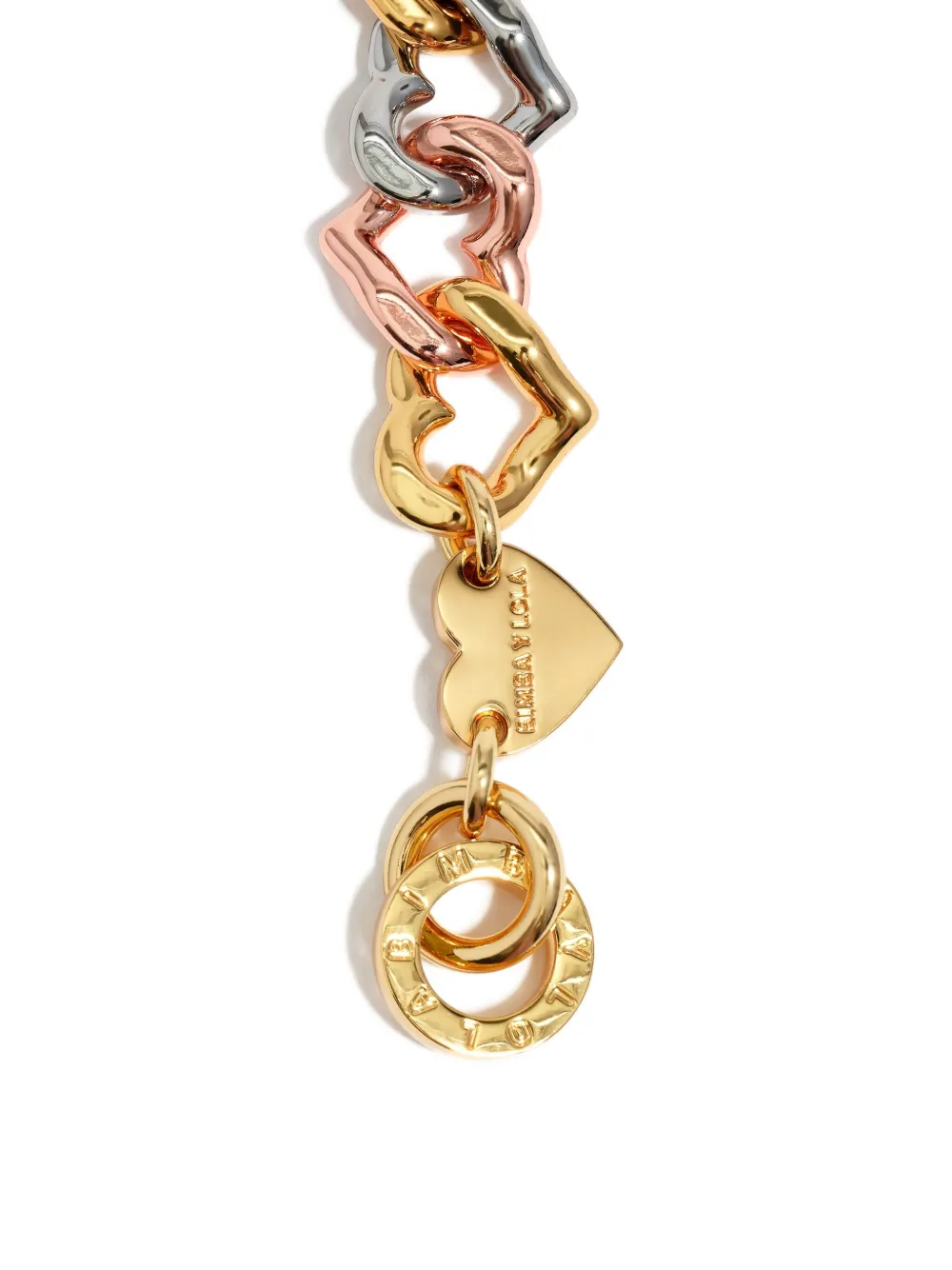 Bimba Y Lola Heart Chain Necklace In Gold