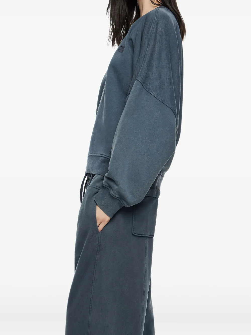 Bimba Y Lola Raglan-sleeve Cotton Sweatshirt In Blue