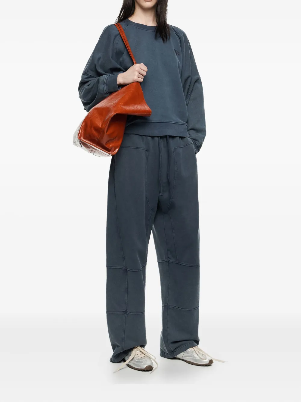 Bimba Y Lola Raglan-sleeve Cotton Sweatshirt In Blue