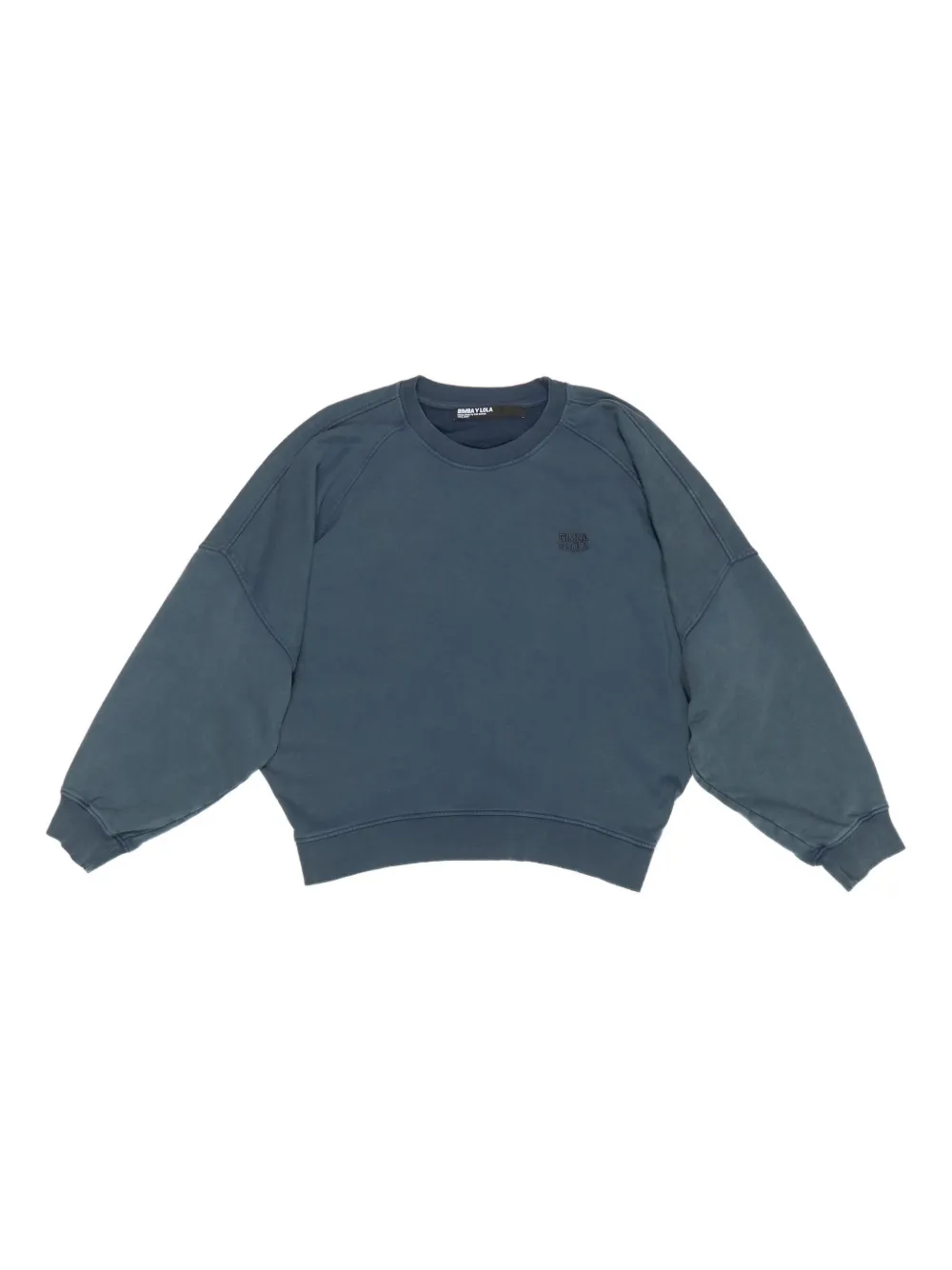 Bimba Y Lola Raglan-sleeve Cotton Sweatshirt In Blue