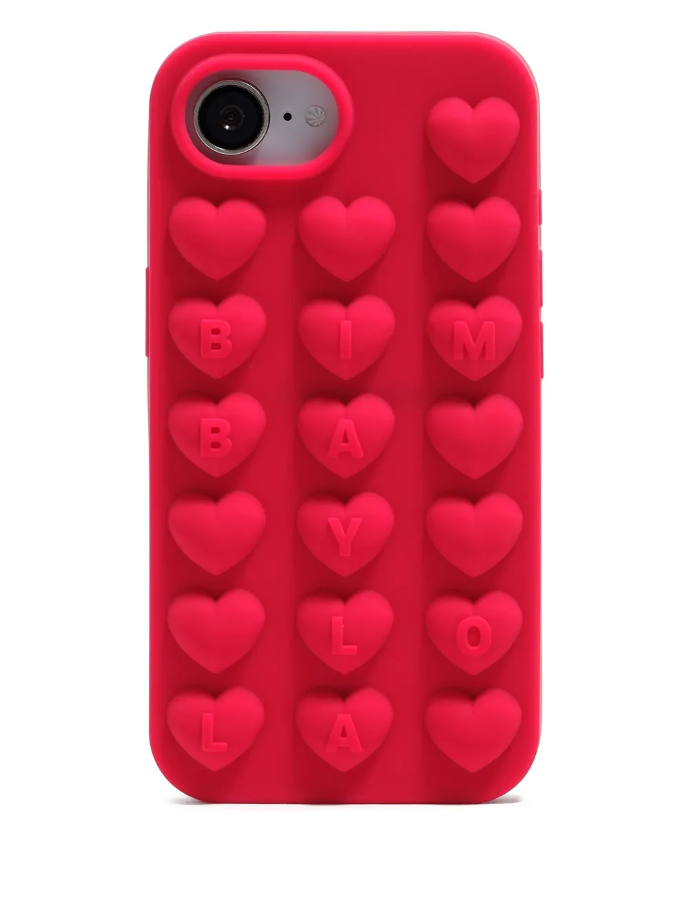 Bimba y Lola heart-embellished iPhone 16 E case | Red | Image 1