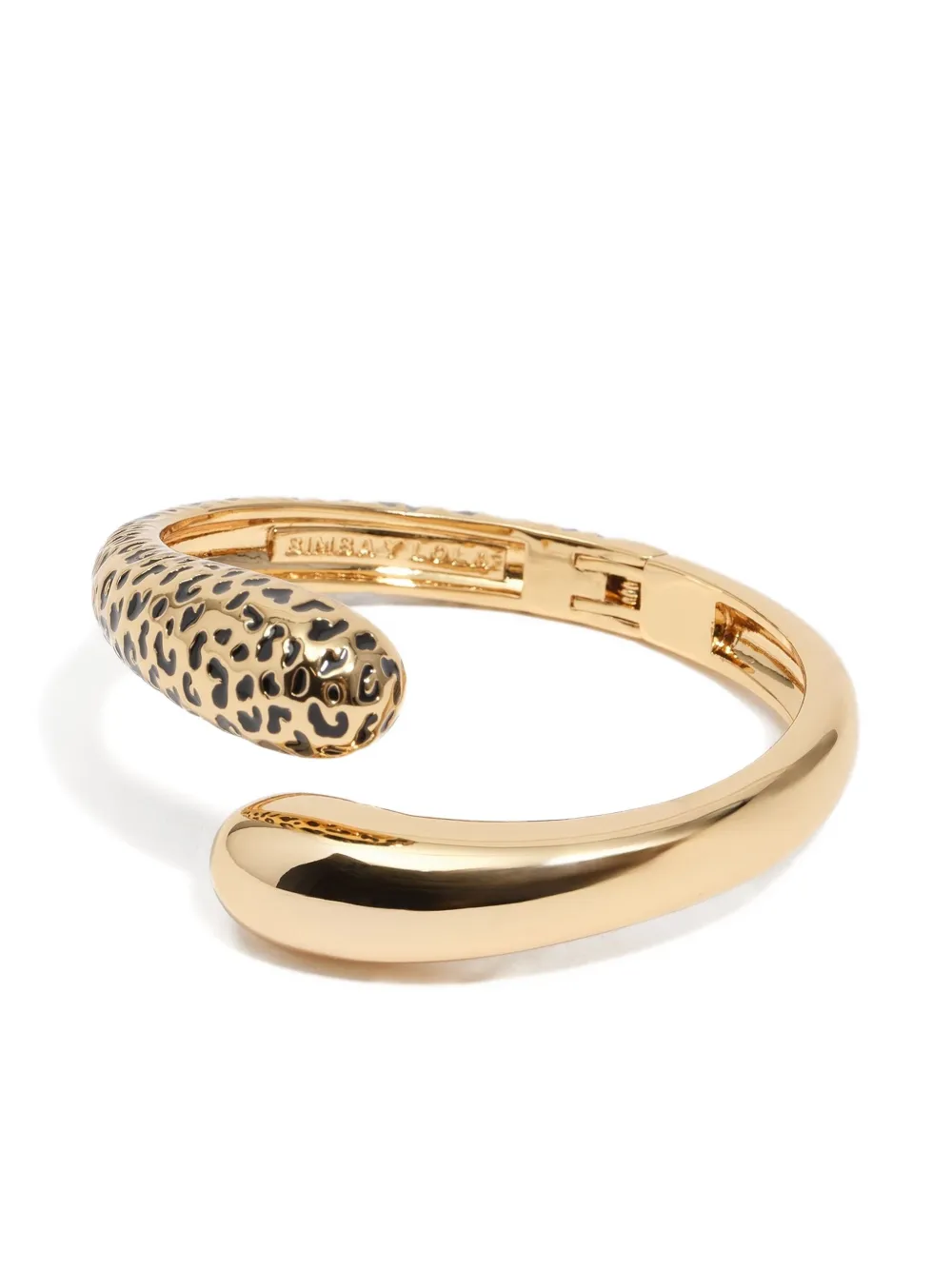 Bimba y Lola Armband met luipaardprint - Goud
