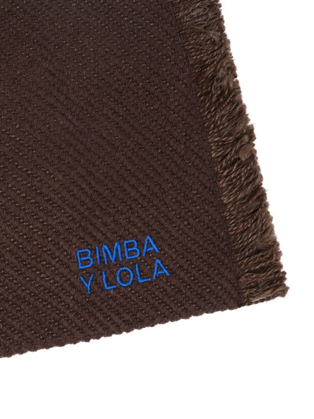 Bimba y Lola Gestreepte schoudertas met franje Bruin