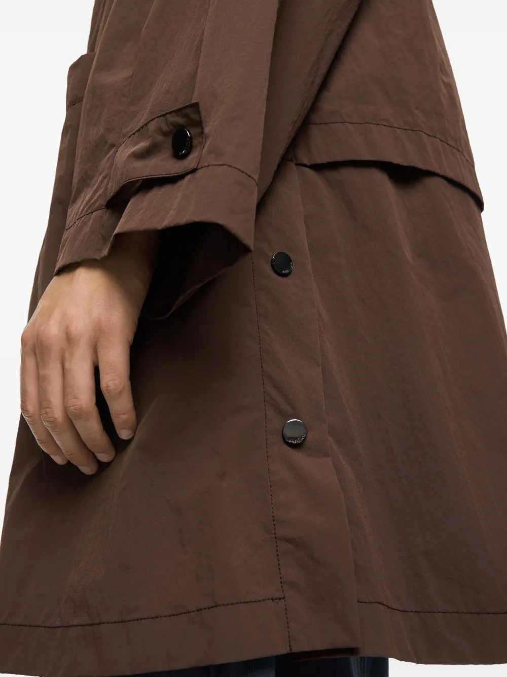 Bimba Y Lola Hooded Zip-up Coat In Brown
