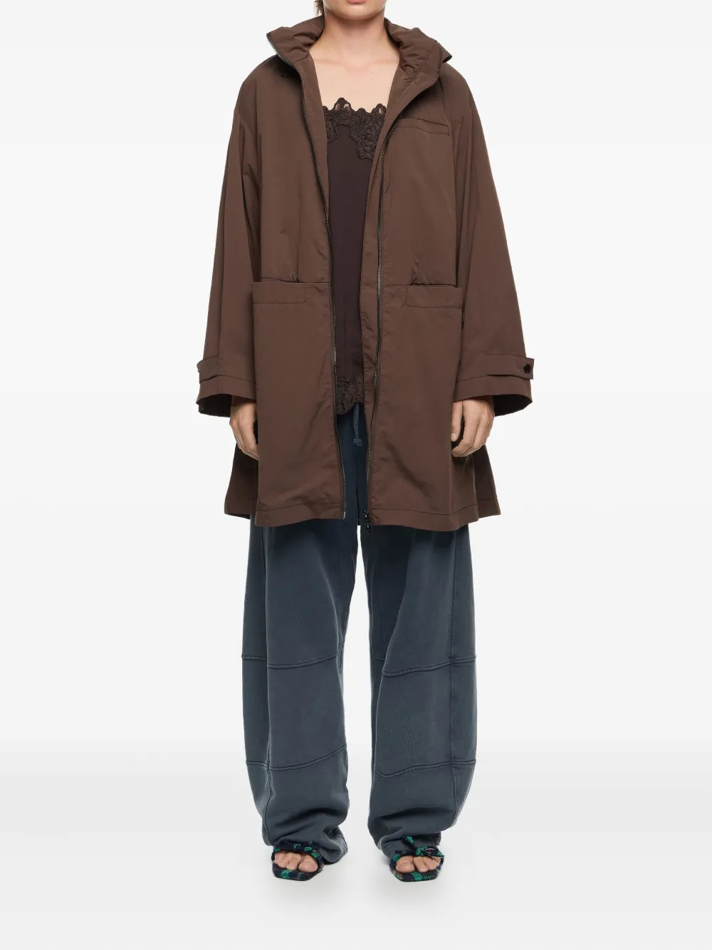 Bimba y Lola Jas met capuchon - Bruin