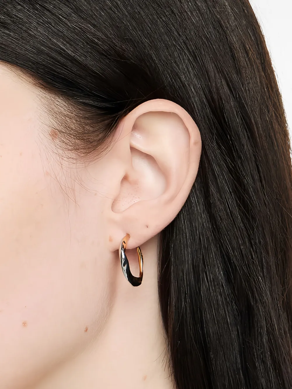 Bimba y Lola textured hoop earrings | Image 2