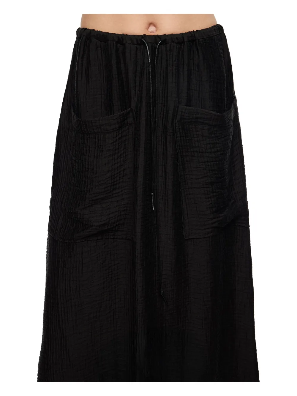 Bimba Y Lola Patch-pocket Drawstring Skirt In Black