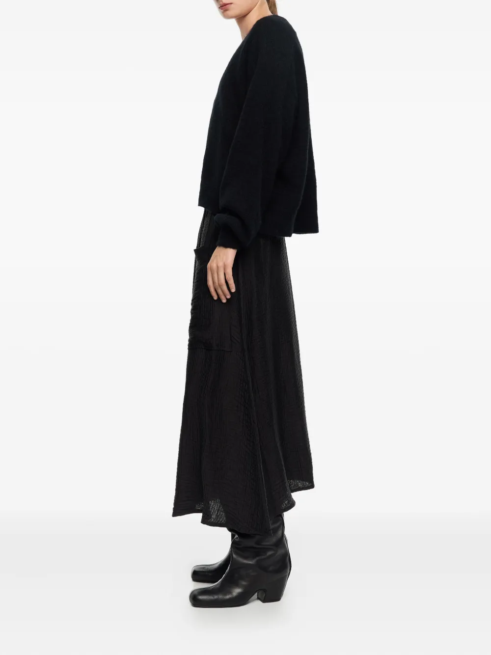 Bimba Y Lola Patch-pocket Drawstring Skirt In Black