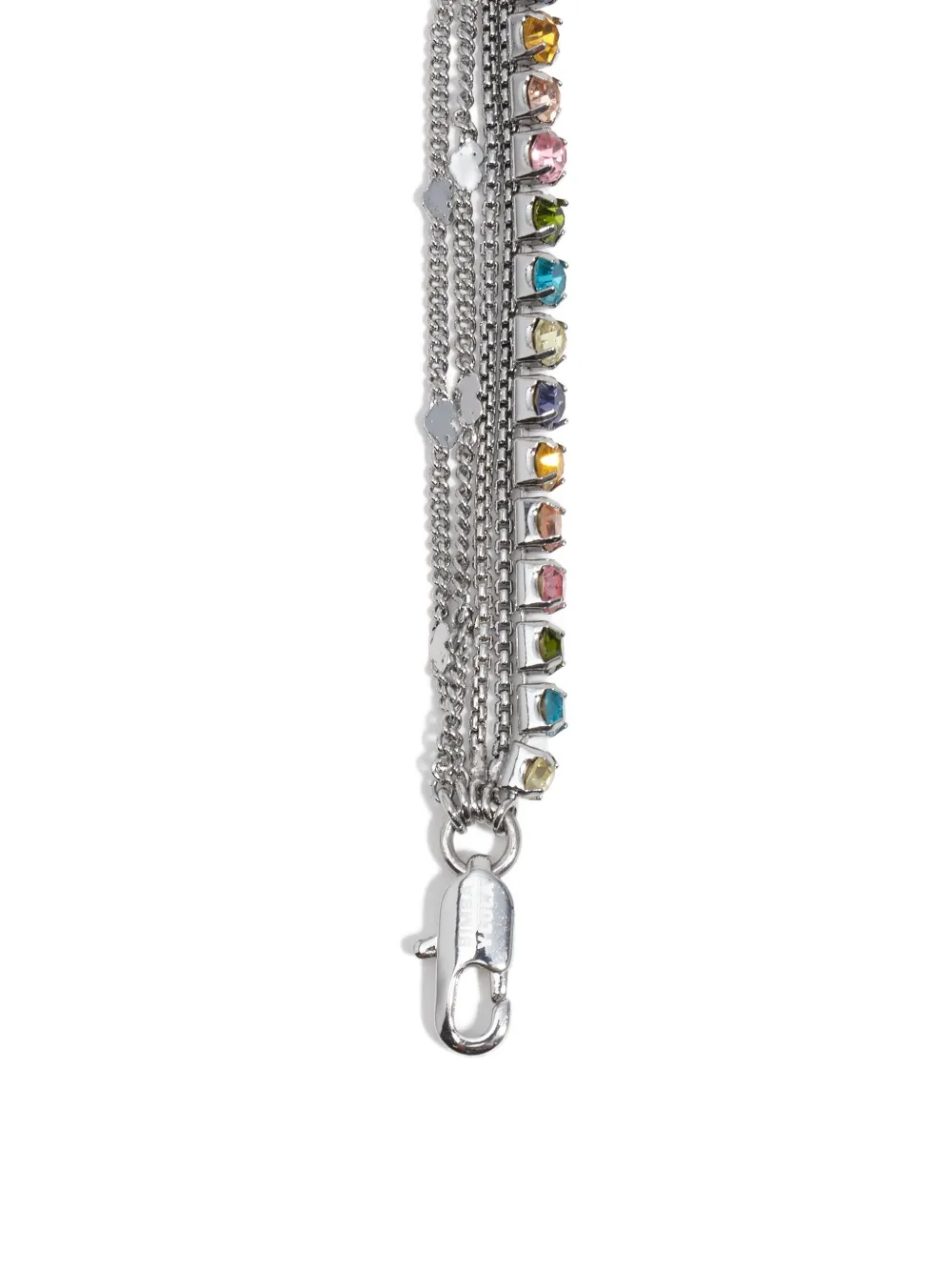 Bimba Y Lola Rhinestone-embellished Multi-strand Bracelet In Silver