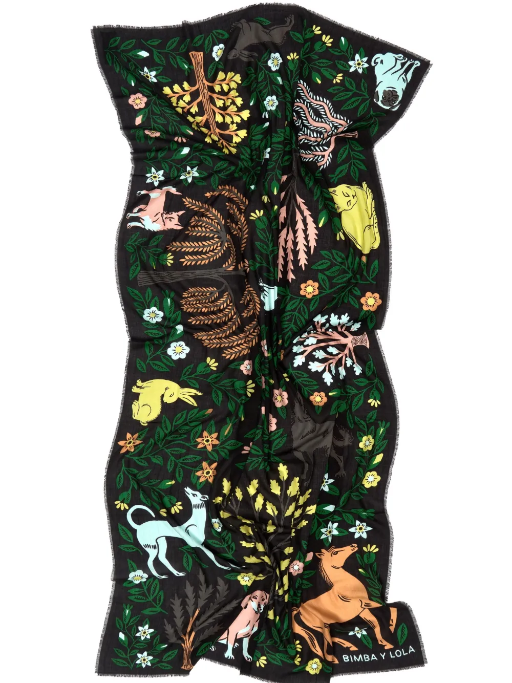 Bimba y Lola Sjaal met bloemenprint Zwart