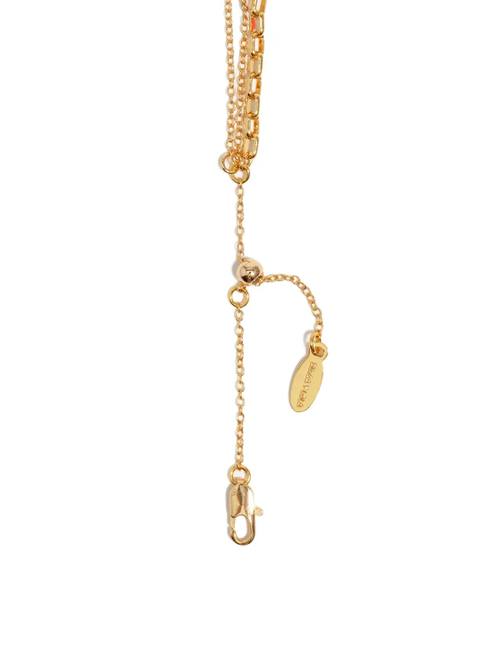 Bimba Y Lola Triple-layer Chain Heart Crystals Necklace In Gold
