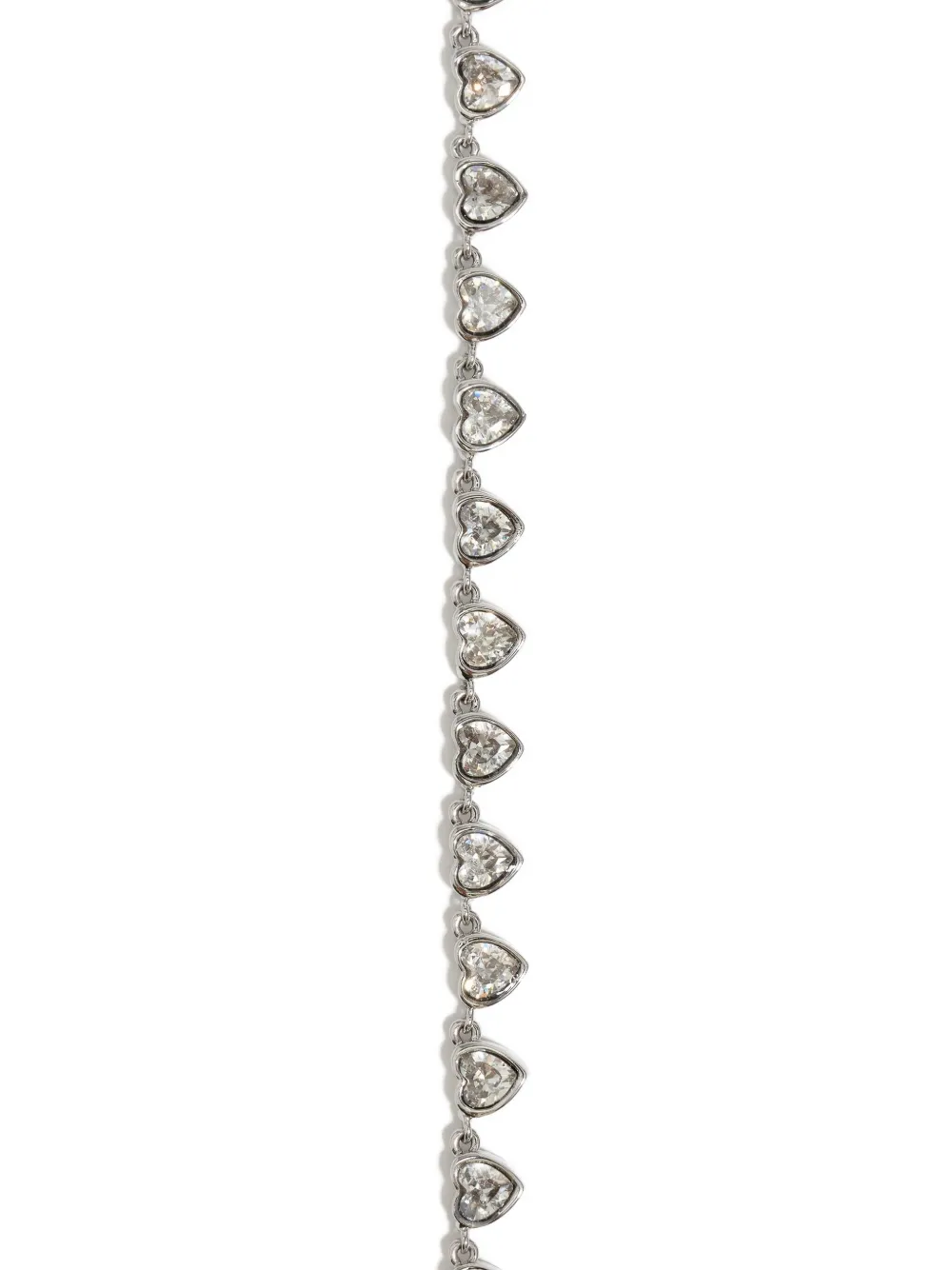 Bimba Y Lola Heart-shaped Crystal Necklace In Metallic
