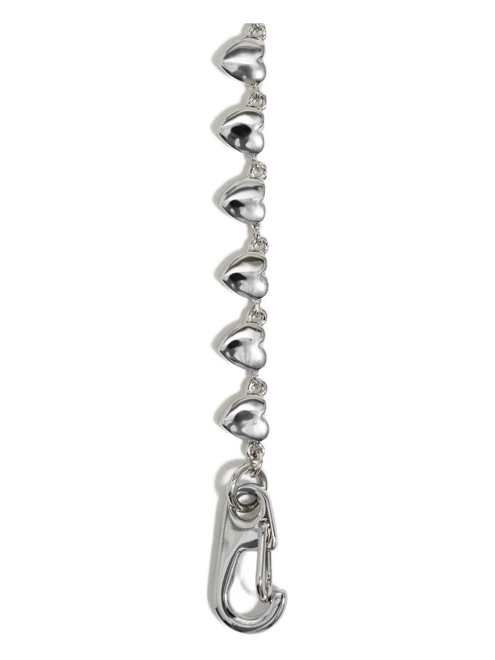 Bimba Y Lola Heart-shaped Crystal Necklace In Metallic